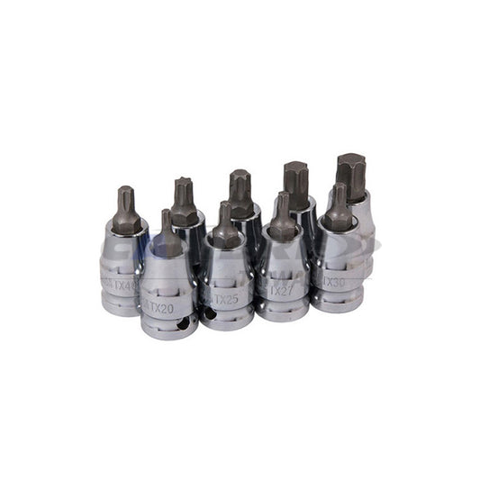 9pc 1/2" Dr Star Bit Set