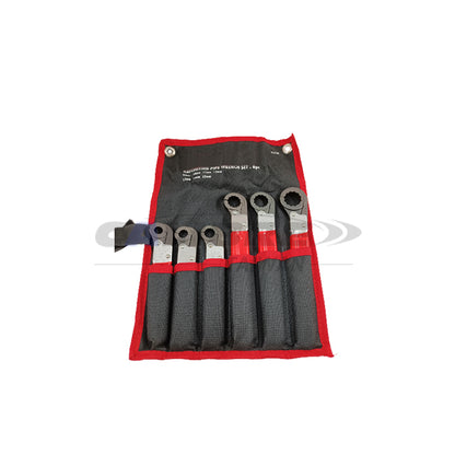 6pc Ratchet Flare Nut Wrench Set