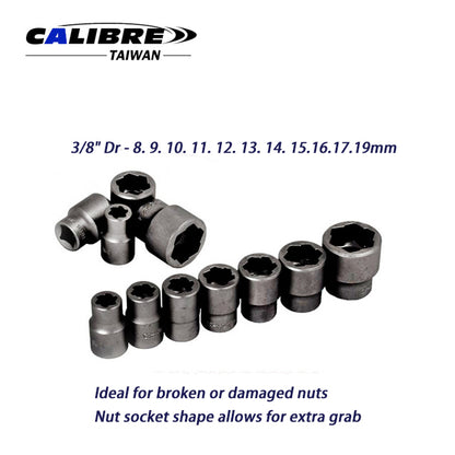 11pc Anti-Slip Socket Set