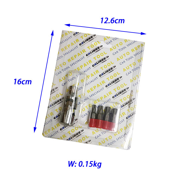 5pc 3/8” Dr Universal Joint Star Bit Set