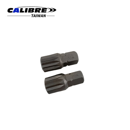 2pc M14 x 30mml S2 Spline Bit set