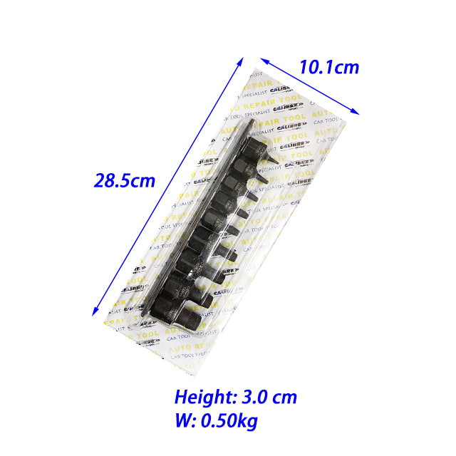 9pc Multi-Spline Stud Extractor Set