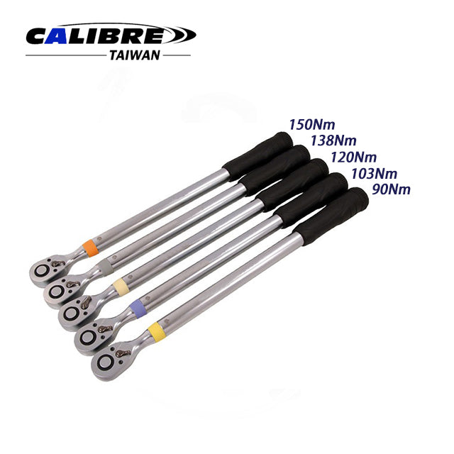 5pc 1/2” Dr Preset Torque Wrench Set