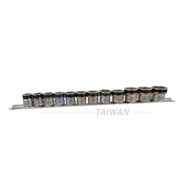 12pc 3/8” Dr Extra Shallow Metric Magnetic Socket Set