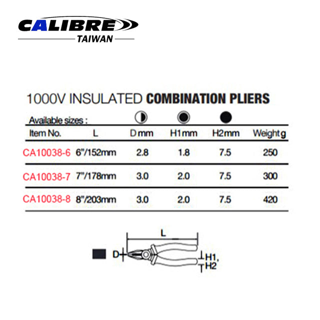 1000V Insulated Combination Pliers