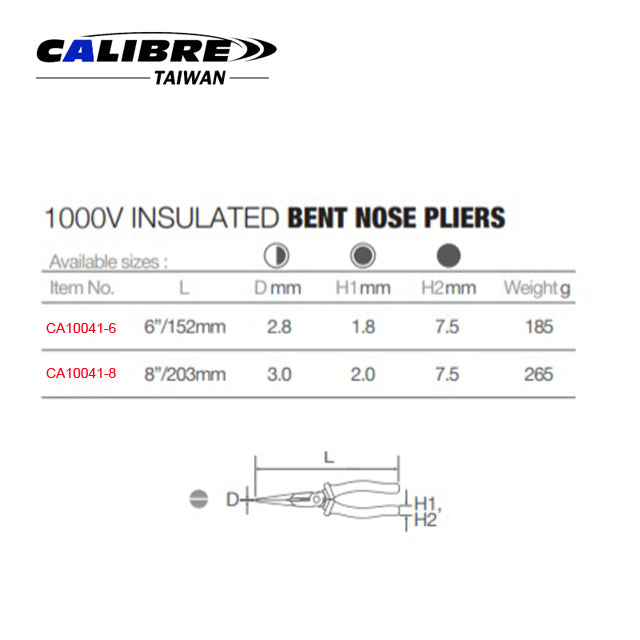 1000V Insulated Bent Nose Plier