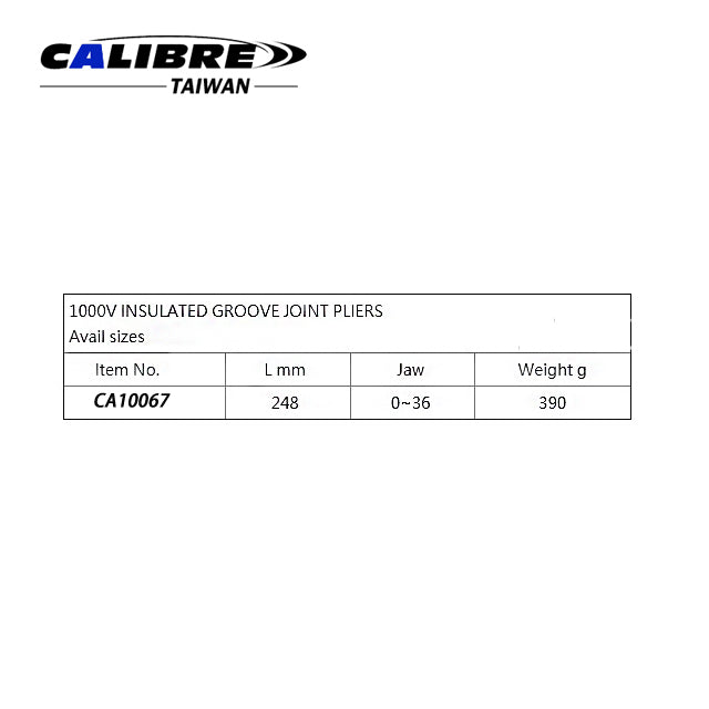 1000V Insulated Groove Joint Pliers
