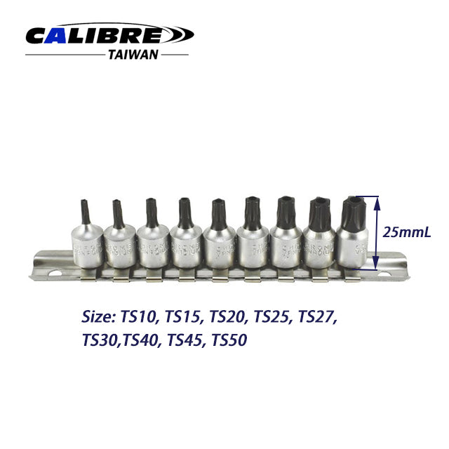 9pc 5 Sided Torx Socket Set