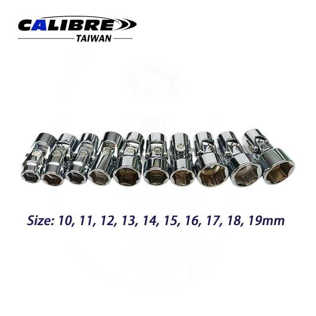 10pc 3/8” Universal Joint Socket Set