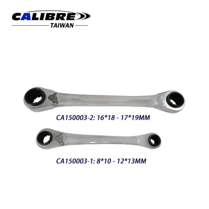 CA150003 - TAIWAN CALIBRE 4 In 1 Reversible Double Box End Geartech Wrench