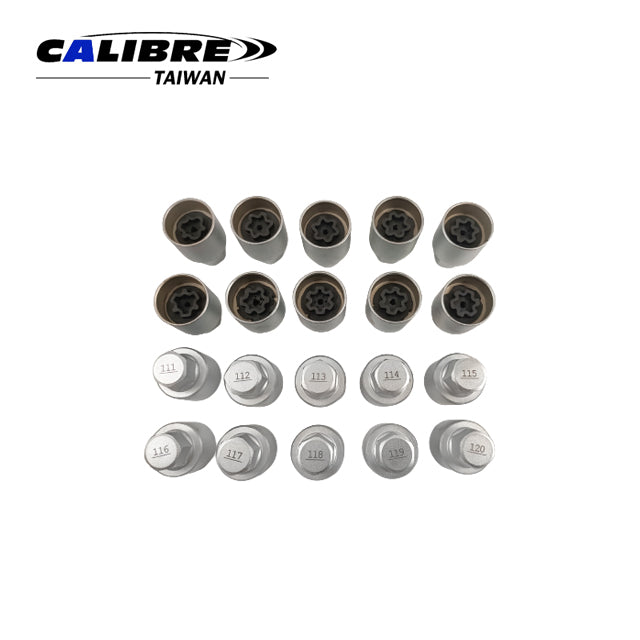 20pc Wheel Locking Nut Key Set