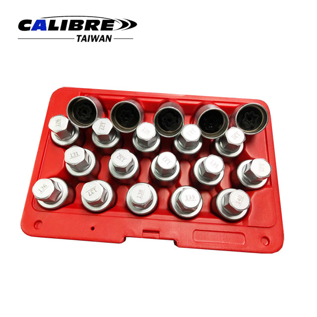 20pc Wheel Locking Nut Key Set