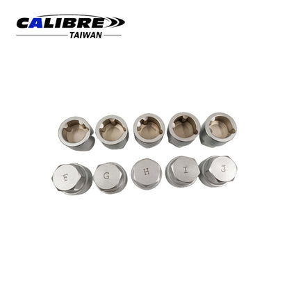 10pc Wheel Locking Nut Key Set