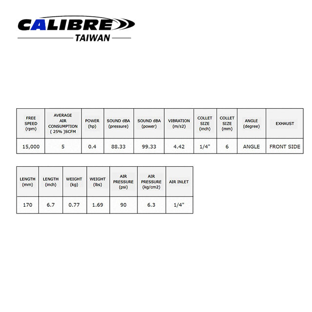 6mm Air Angle Die Grinder