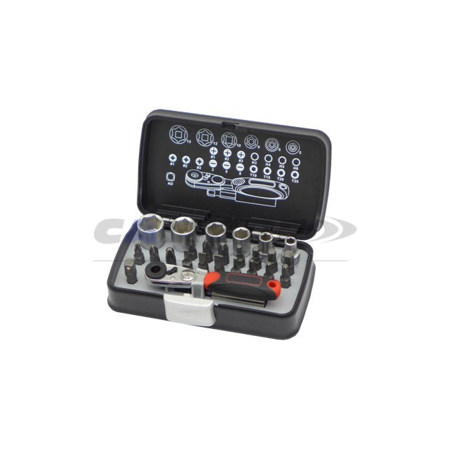 26pc 1/4”Dr. 52 Teeth Socket & Bit Set