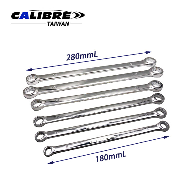 6pc Flat Ring Spanner Set