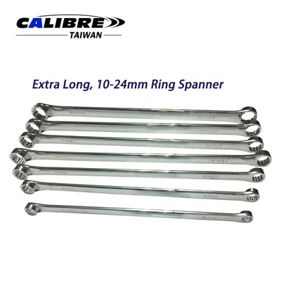 7pc 10-24mm Extra Long Ring Spanner Set