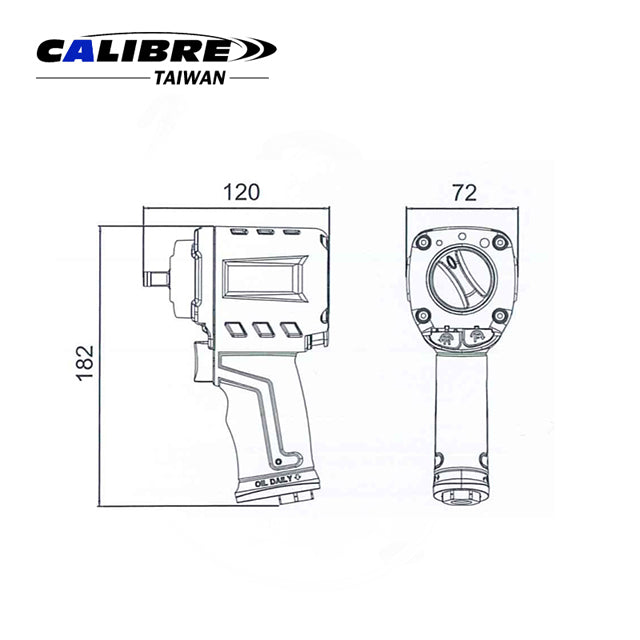 3/8” Twin Hammer Mini Impact Wrench