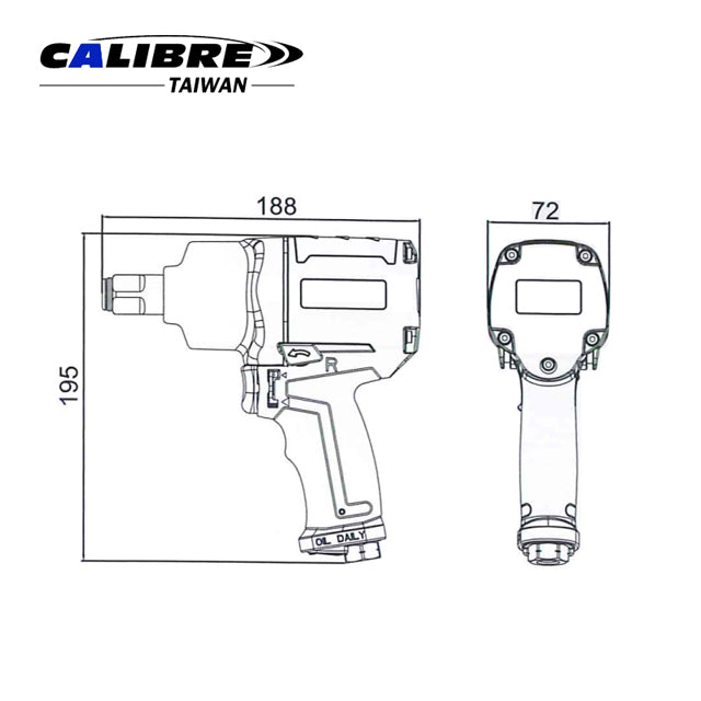 Composite Twin Hammer Impact Wrench