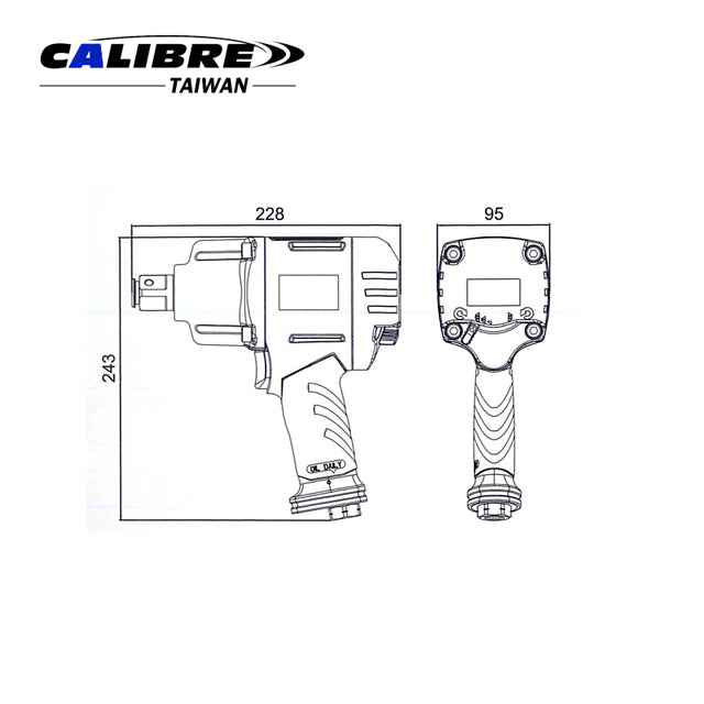 Rugged Twin Hammer Impact Wrench