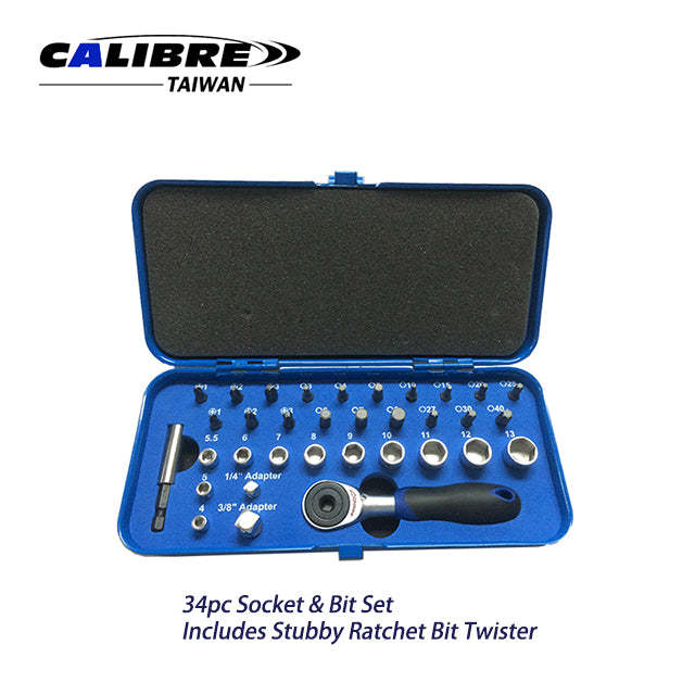 34PC Stubby Bit Twister Set