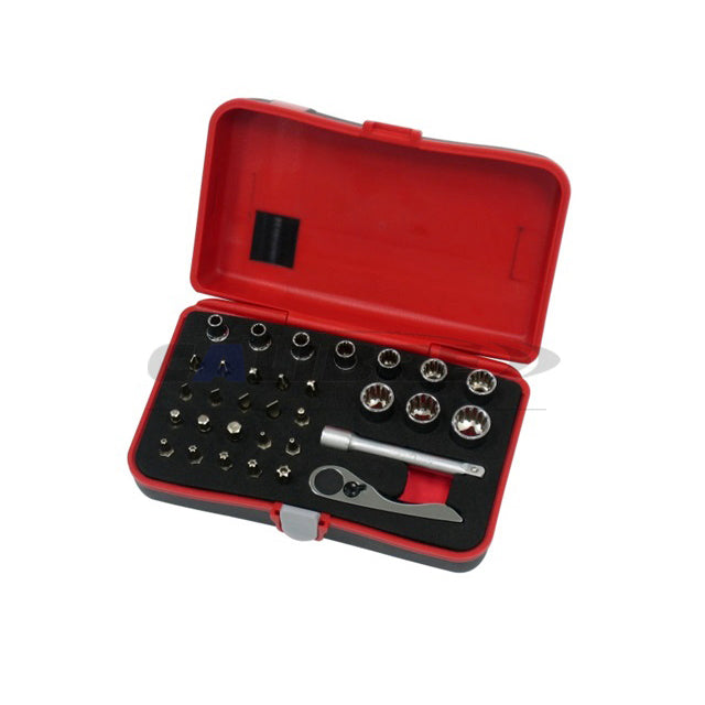 32pc 1/4” Dr Sockets & Bits Set