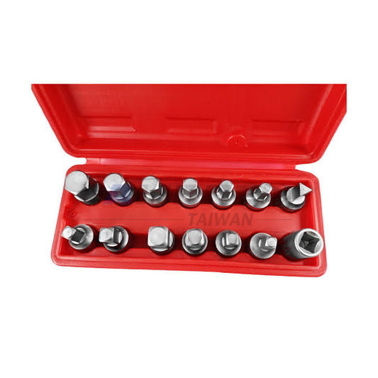 14PC Drain Plug Key Set