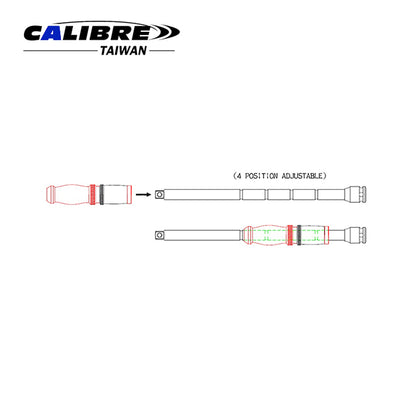 3/8" Dr Adjustable Impact Extension Bar