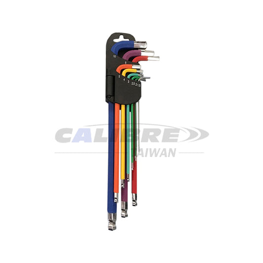 9pc Extra Long Ball Point Colorful Coating Wrench