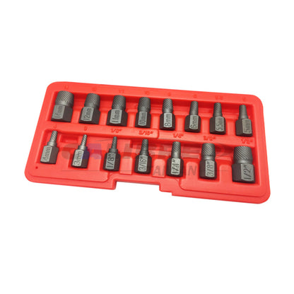 15pc Multi Spline Screw Extractor Set