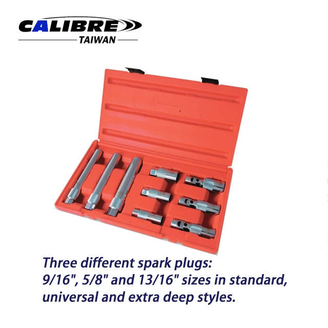 9pc 3/8” Dr Spark Plug Socket Set