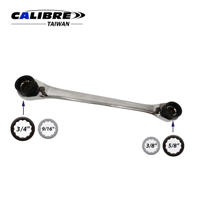 90T 8 in 1 Reversible Wrench 242mm(L) - SAE