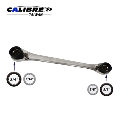 90T 8 in 1 Reversible Wrench 242mm(L) - SAE