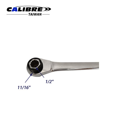 90T 8 in 1 Reversible Wrench 242mm(L) - SAE