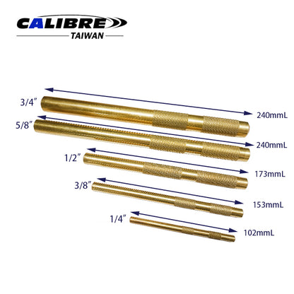 CAA990007  -  TAIWAN CALIBRE 5pc Brass Drift Punch Set