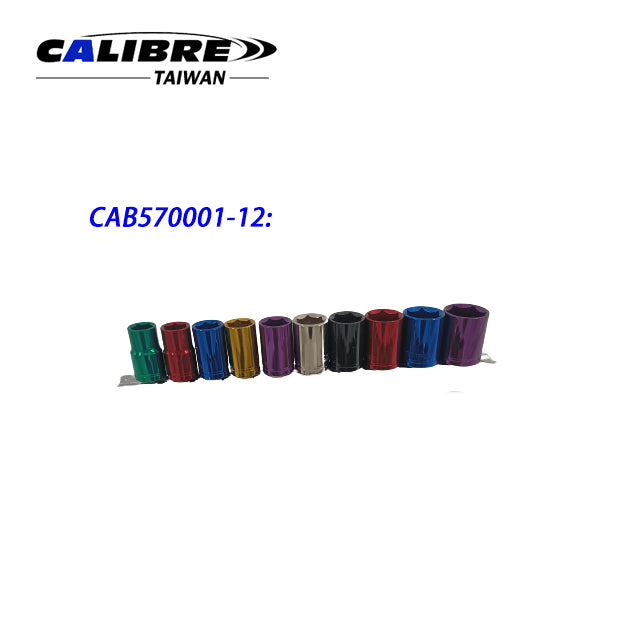 Colored Shallow Sockets Set On Rail