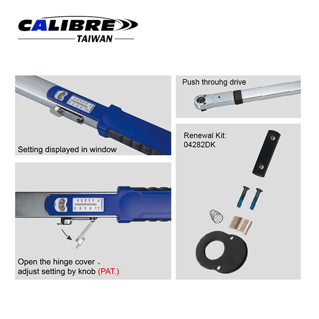 Push-Thru Split-Beam Torque Wrench