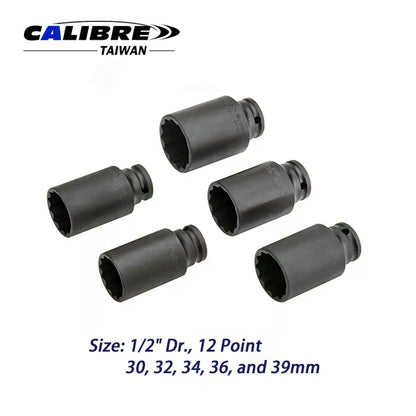 5pc 12 Point Axle Nut Socket