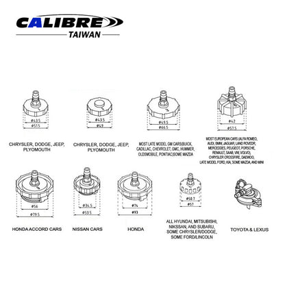 CAC0054 - CALIBRE 12pc Master Cylinder Adaptor Kit