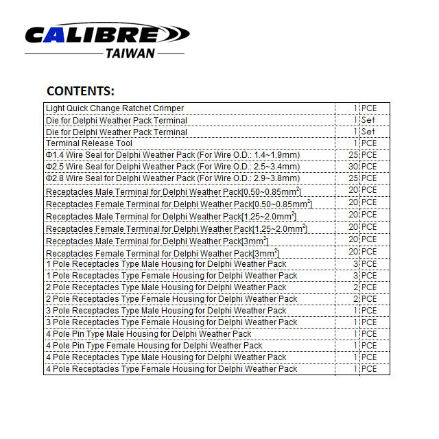 Light Weather Pack Connector & Tool