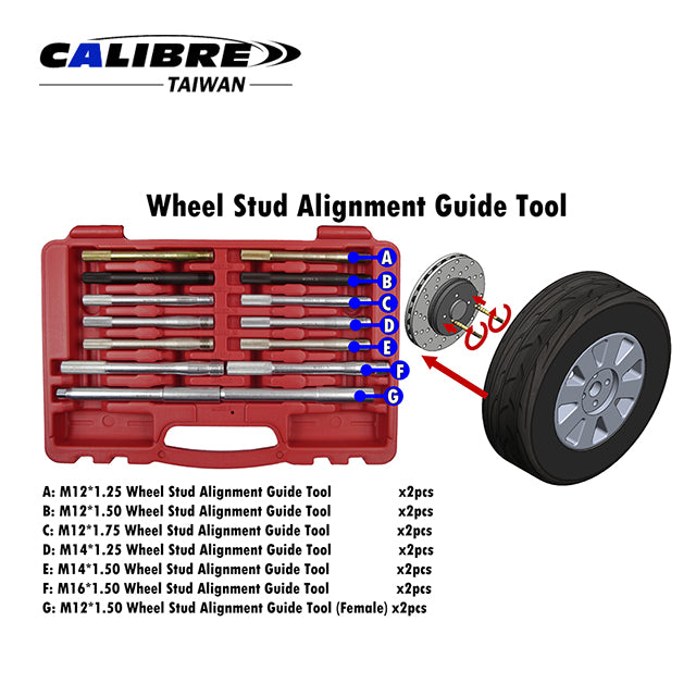 14pc Wheel Stud Alignment Guide Tool