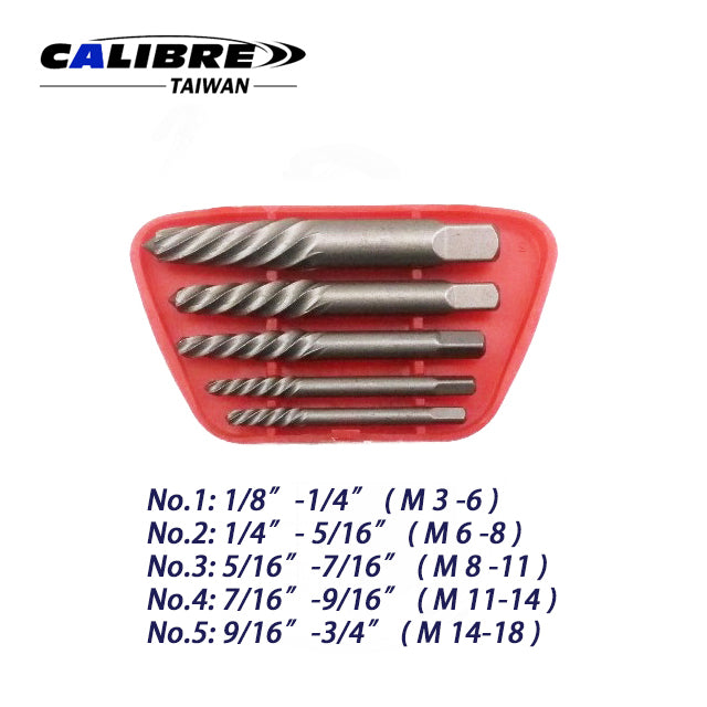 5pc Sharp Screw Extractor Set