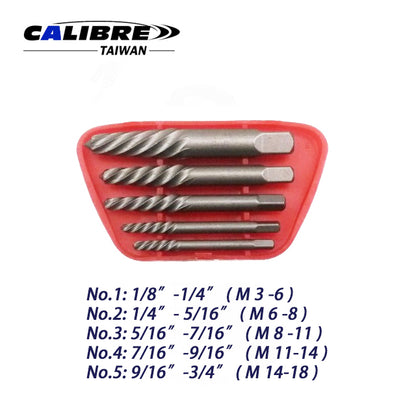 5pc Sharp Screw Extractor Set