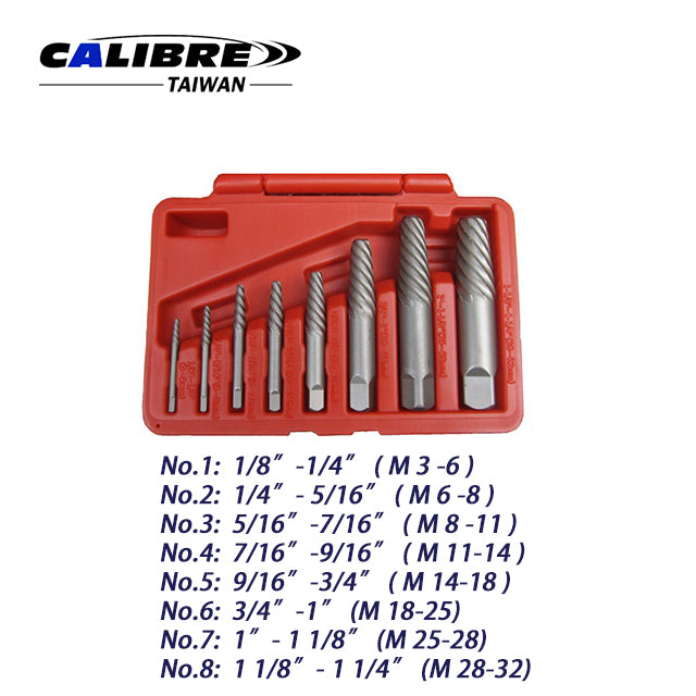 8pc Screw Extractor Set