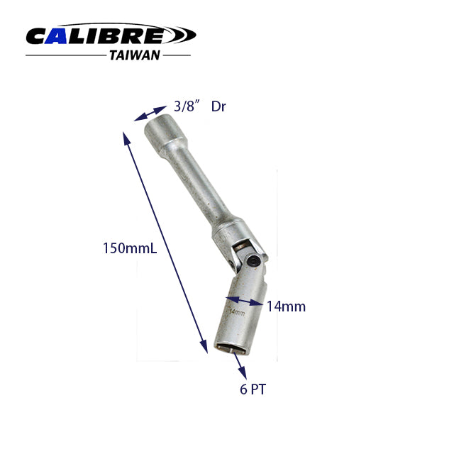 3/8” Dr x14mm x 6PTx150L Socket