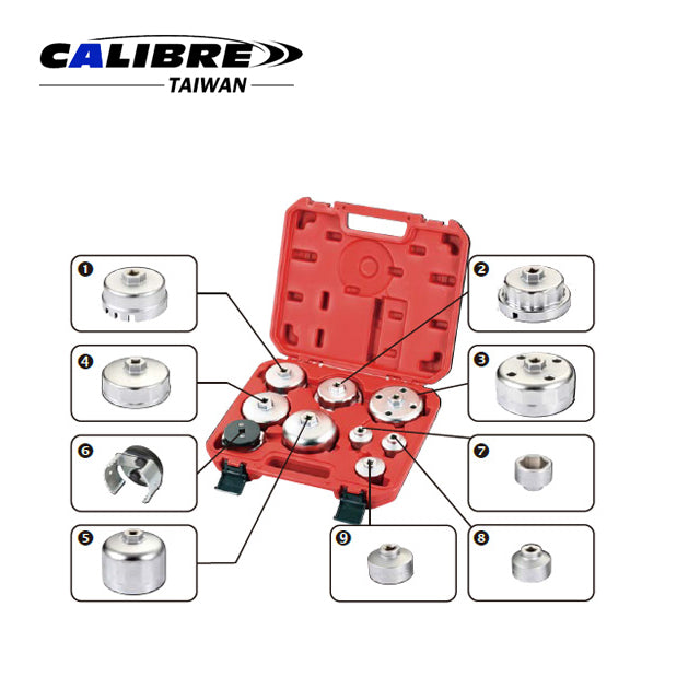 9pc Oil Filter Wrench Set