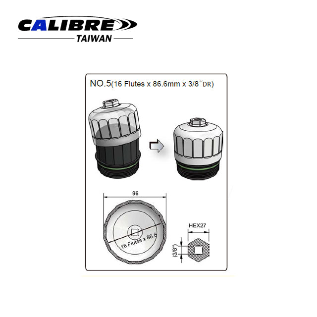 9pc Oil Filter Wrench Set