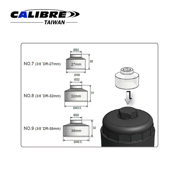 9pc Oil Filter Wrench Set