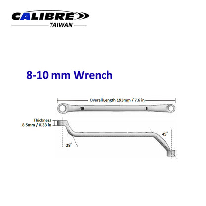 Brake Bleeder 6pt Offset Box Wrench Set