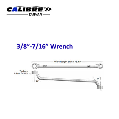 Brake Bleeder 6pt Offset Box Wrench Set